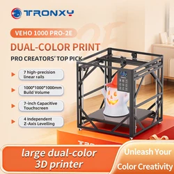 VEHO 1000 PRO-2E 3D Printer with Large Build Plate 1000*1000*1000mm 2- in-1 High Precision Resume Power Failure 3D Printing