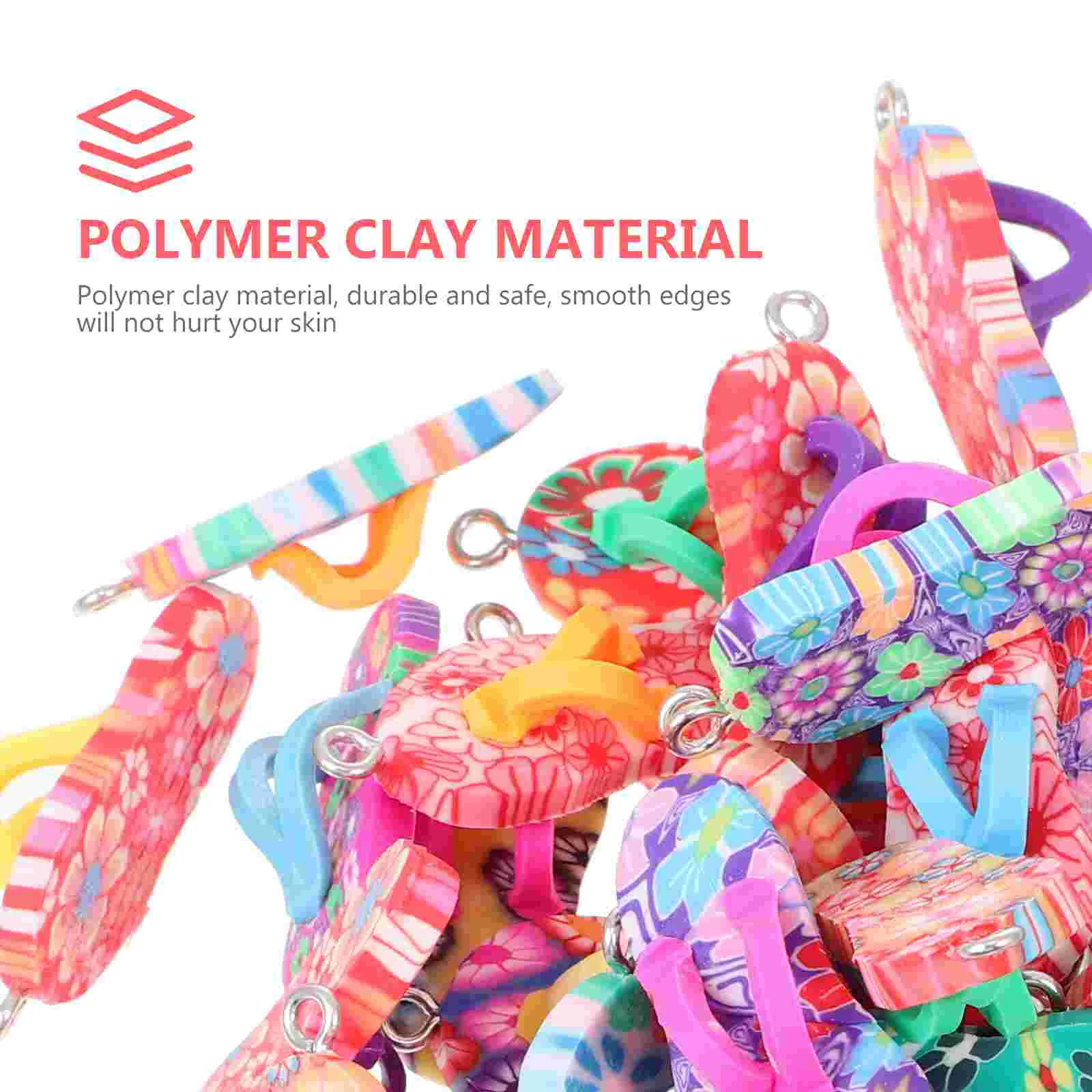 60 Pcs Simulation Slippers Pendant Shoe Keychain Charm Pendants Bulk Beads Hand Jewelry Polymer Clay Making Design Epoxy