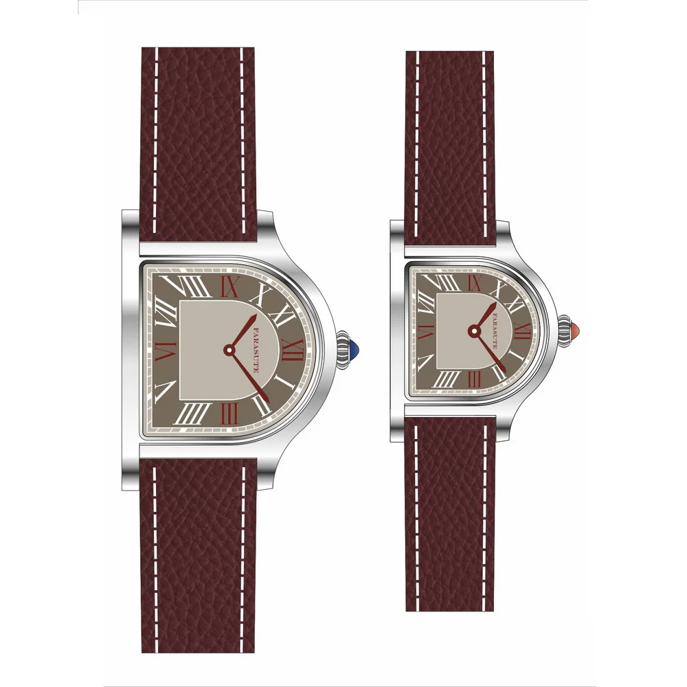 FARASUTE Couple Watch Luxury Men Quartz Wristwatch Women Watches Unique Irregular Case Shape Sapphire Mirror Roman Indexs