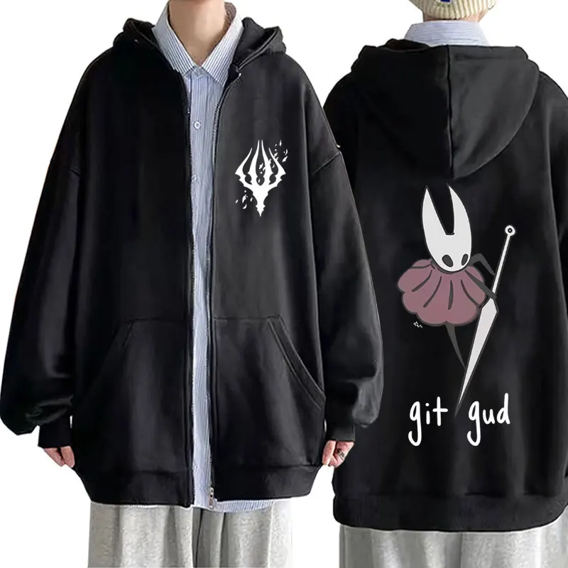 

Game Hollow Knight Graphic Zipper Hoodie Men Women Fashion Casual Oversized Zip Up Jacket Coat Man Vintage Fleece Cotton Hoodies