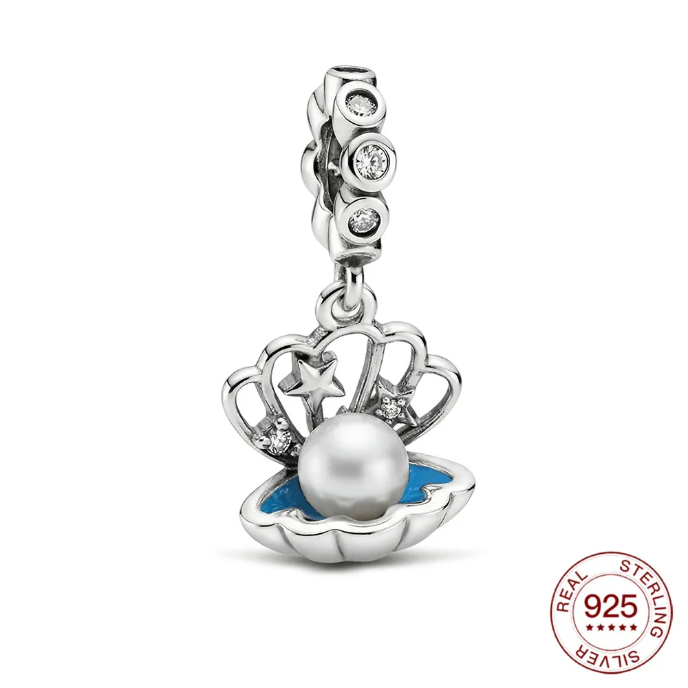 925 Sterling Silver Turtle Dangle Charm with Blue Opal