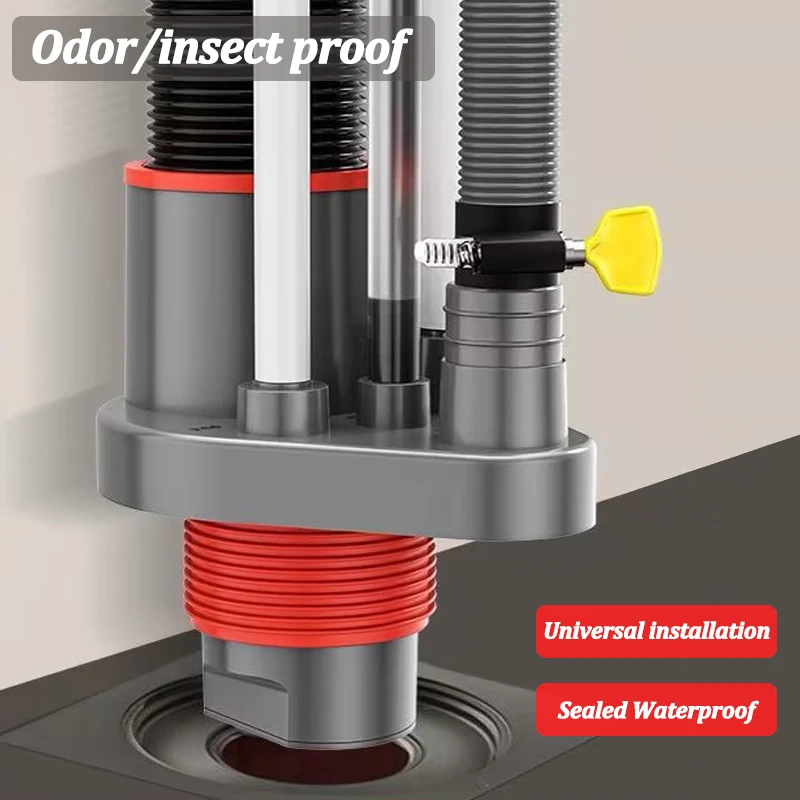 Washing Machine Floor Drain Sealing Kitchen Pipe Drainpipe Connector Dishwasher Water Purifier Pipe Water separator Adapter