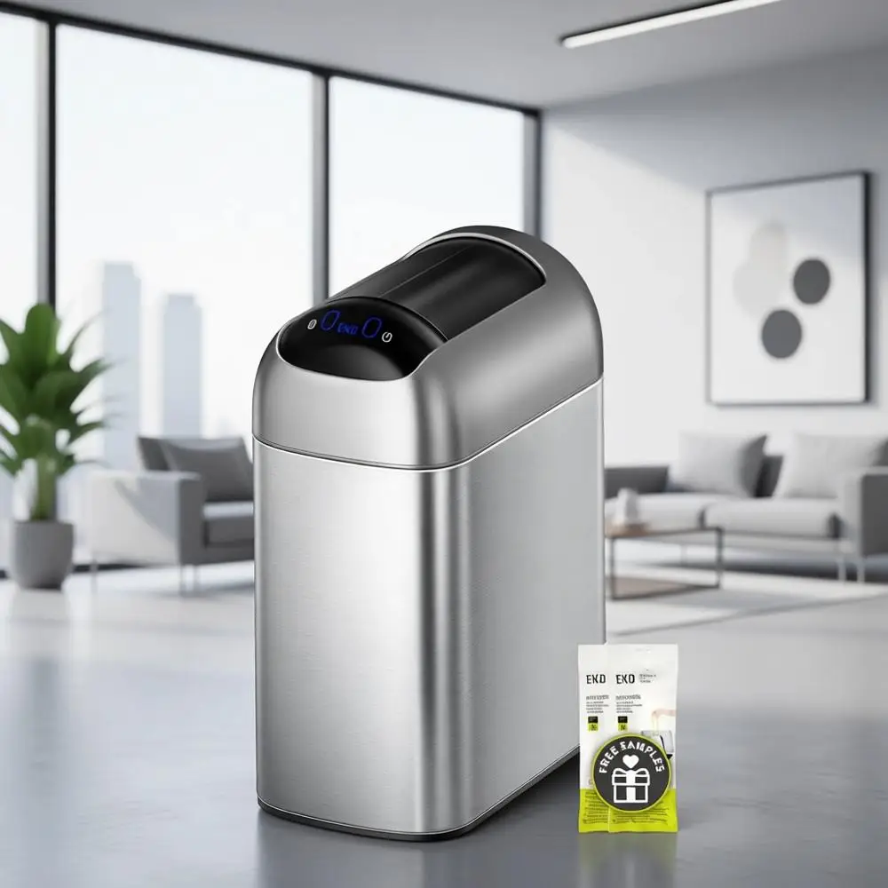 

10L Touch-Activated Sensor Trash Bin with Retractable Lid, Suitable for Kitchen, Bathroom, and Office, Waterproof Stainless Stee
