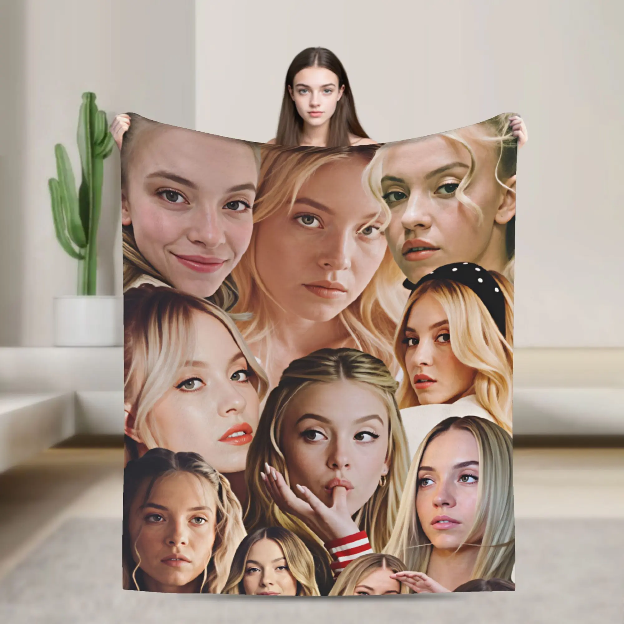 Sydney Sweeneys  Blanket Quality Soft Warm  Throw Blanket Winter Girls Boys Living Room Street Trend Bedspread