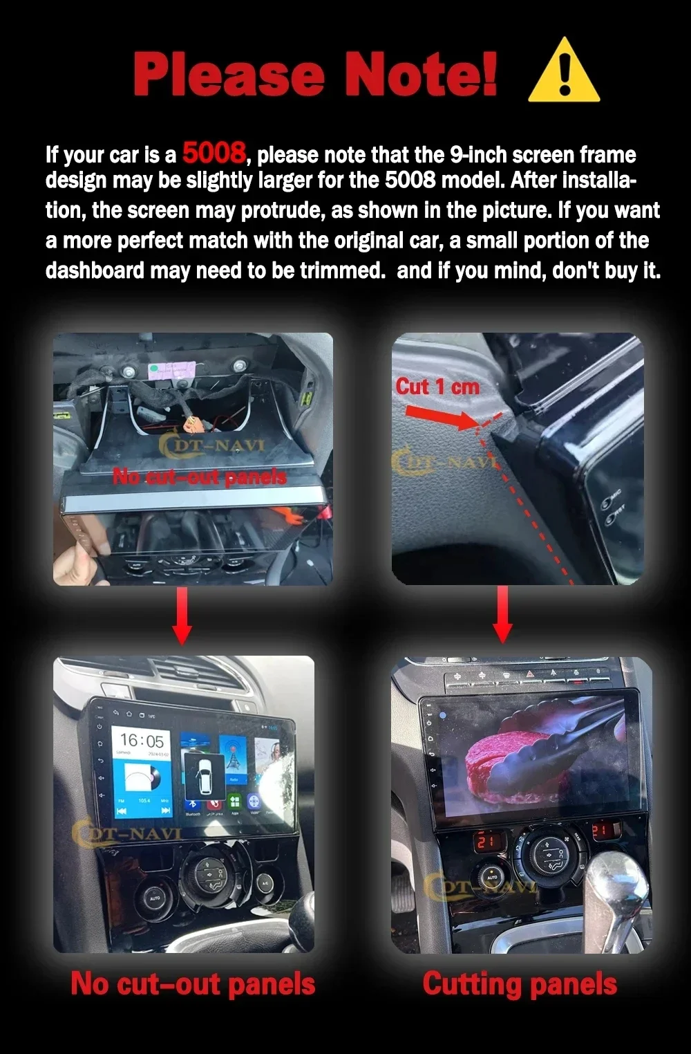 Carplay Android 16 For Peugeot 3008 5008 AT MT 2009 2012 -2016 Screen Video Car Radio GPS Navigation Car Monitor DVD DSP Stereo