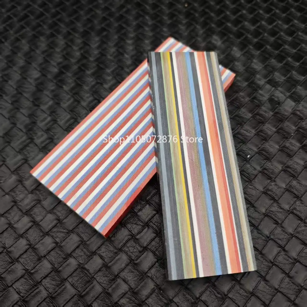 2PCS Durable G10 Composite Knife Handle Material Candy Flag Pattern Grips Blanks for Handmade Custom Pocket Fixed Knife