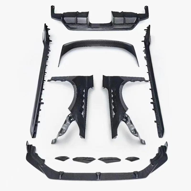 High Quality CT Style Dry Carbon Fiber Body Kit Front Lip Fender Side Skirt Spoiler Rear Diffuser Exterior Upgrade Parts