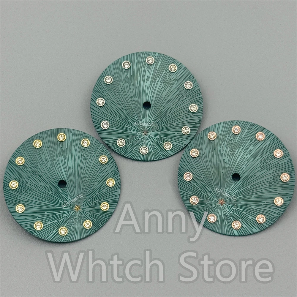 Picture 4: NH05 24.5mm Watch Dial Hand Set  Dial With Diamond Index For NH05 NH06 Women's Watch Modified Accessories