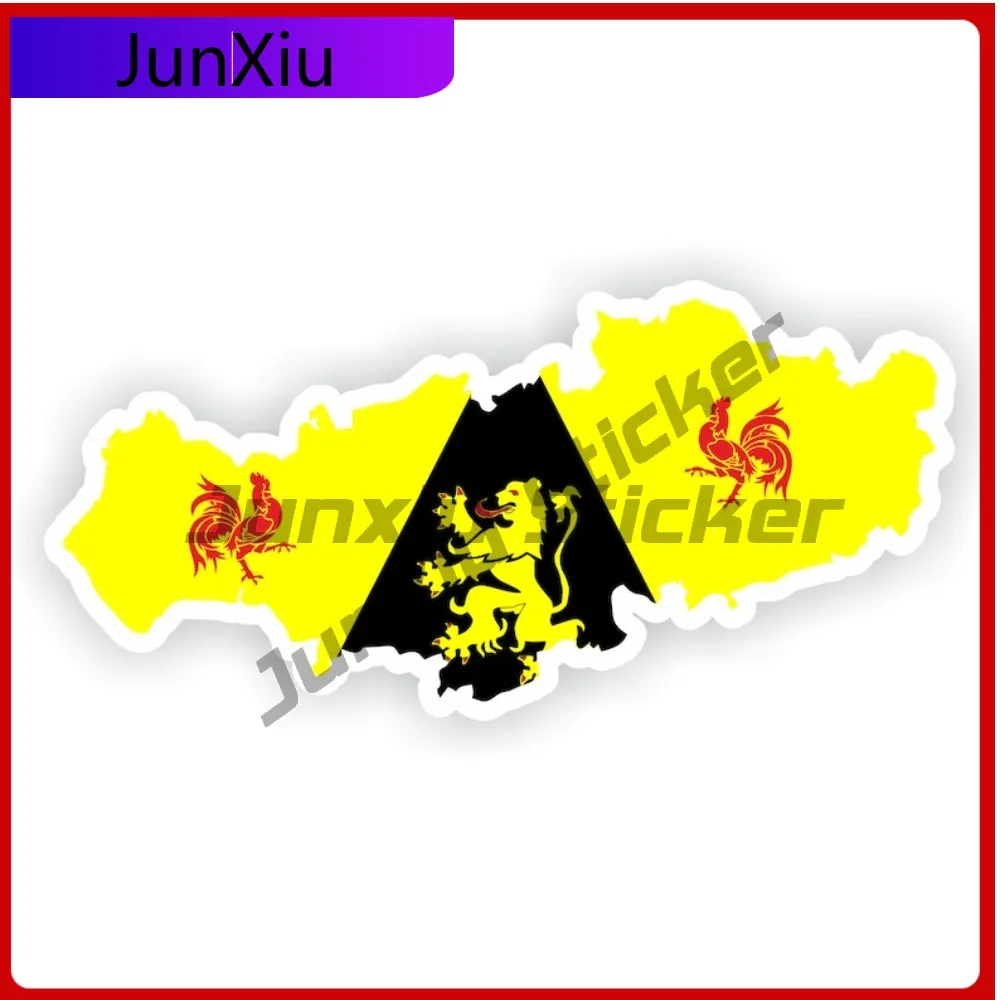 

Brabant Wallon Belgium National Emblem Map Shape And Outline Vinyl Waterproof Decals Custom Decals For Suv Window Cover Scratch