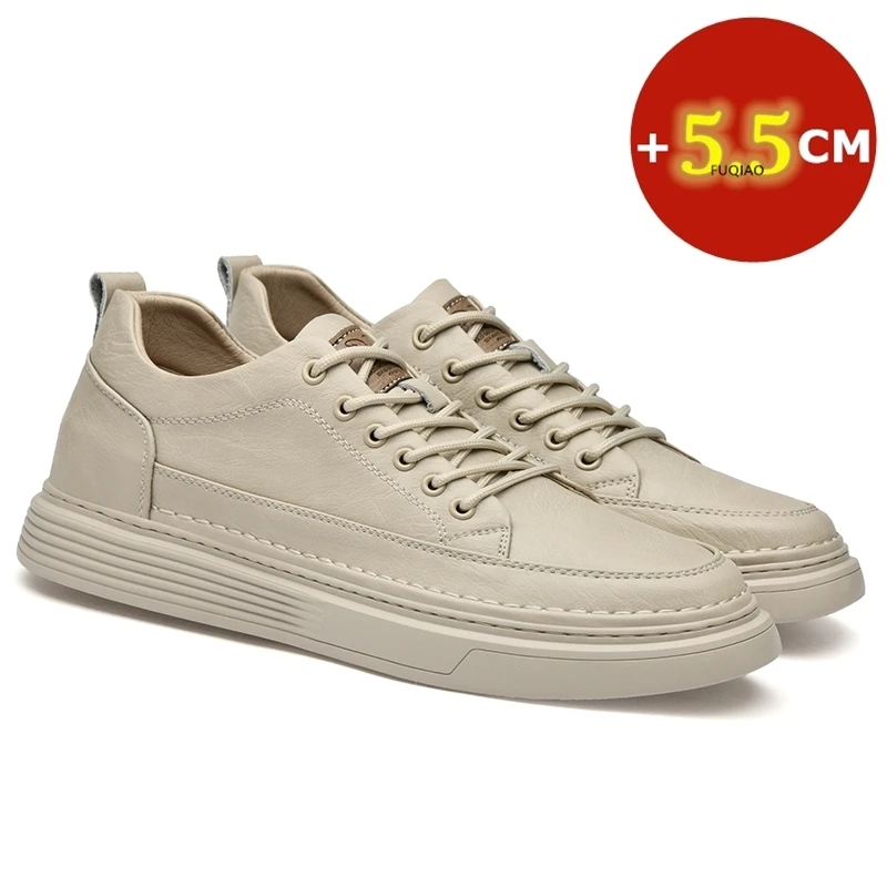 

Высококачественная обувь из коровьей кожи, весенне-летняя удлиняющая обувь, мужские кроссовки стелькой для увеличения роста 5,5 см, спортивная обувь