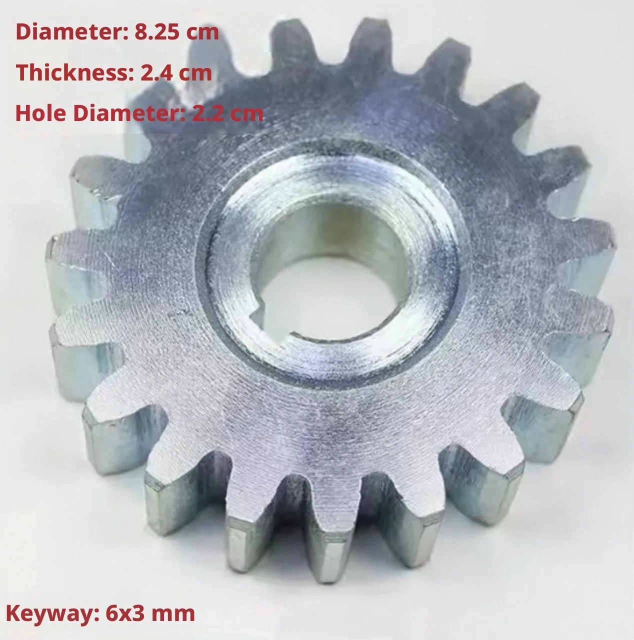 1PCS Steel Gear Pinion for Sliding Gate Motor M4 19 Teeth 22mm in Internal Diameter 82.5mm in External Diameter