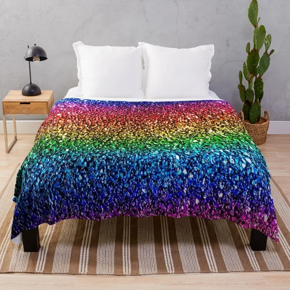 

Rainbow Fun Throw Blanket Furry Soft Beds Decorative Throw Giant Sofa Blankets