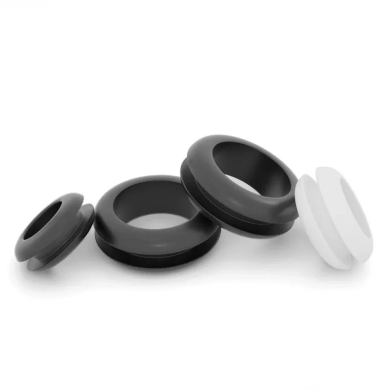 Black/White Rubber Seal Double Sided Protective Coil Out Hole Wire O-ring 3~80mm For Protects Wire Cable Hardware Tools