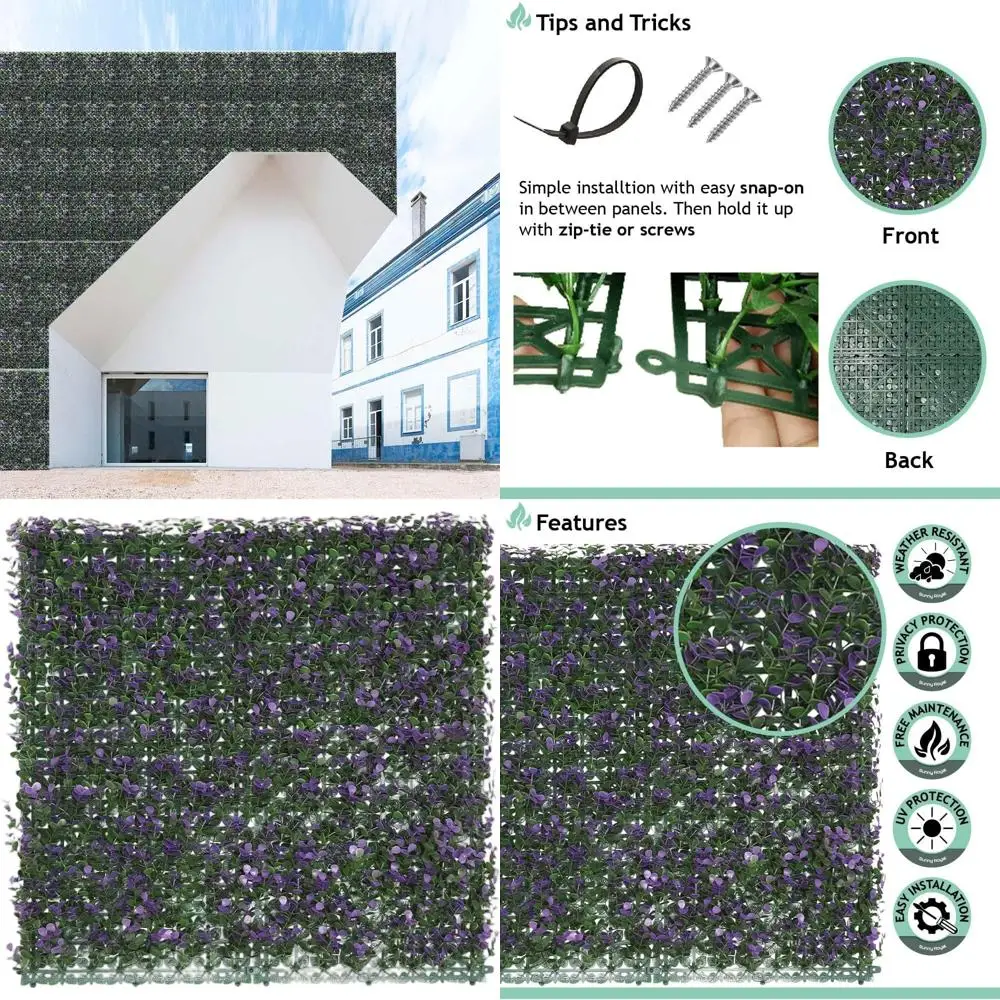 

Искусственные панели из самшита 20x20 для декора зеленых стен, живой изгороди, для использования в помещении или на улице