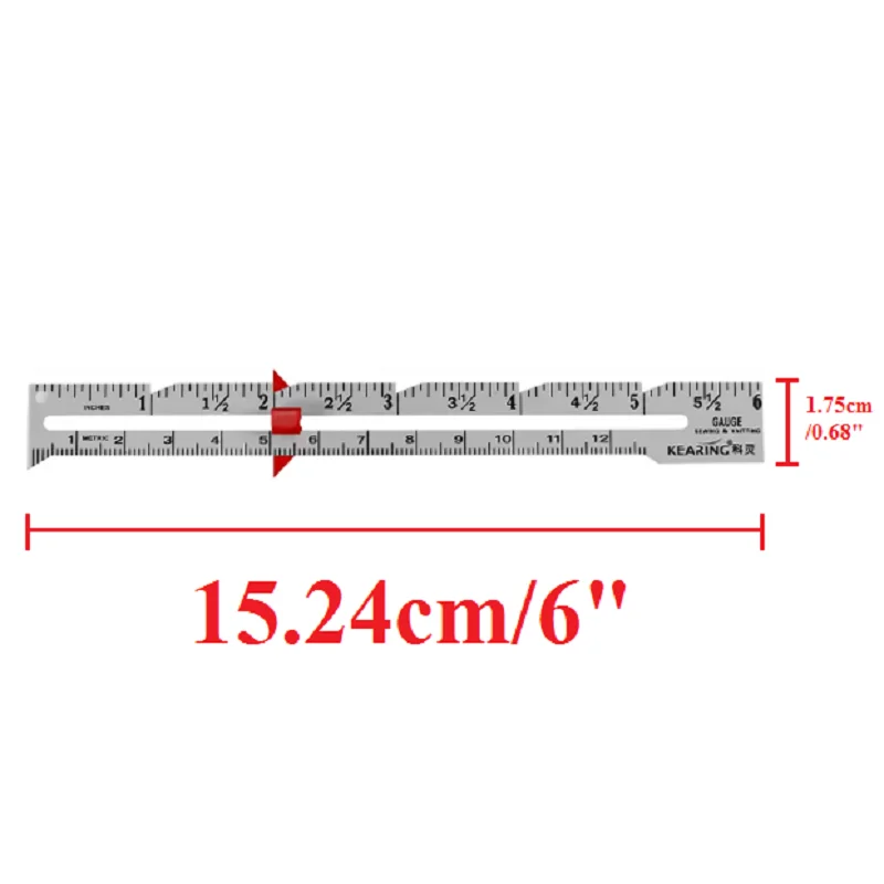 15 سنتيمتر الخياطة و الحياكة قياس 6 "المعادن الخياطة قياس مسطرة قياس 5006A