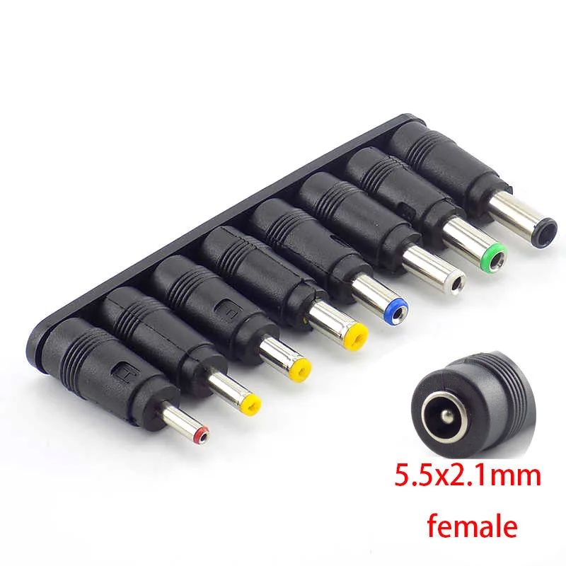 5.5x2.1mm DC żeńskie gniazdo uniwersalny zasilacz laptopa Adapter końcówka do konwersji ładowarka do notebooka kable komputerowe złącze wtykowe