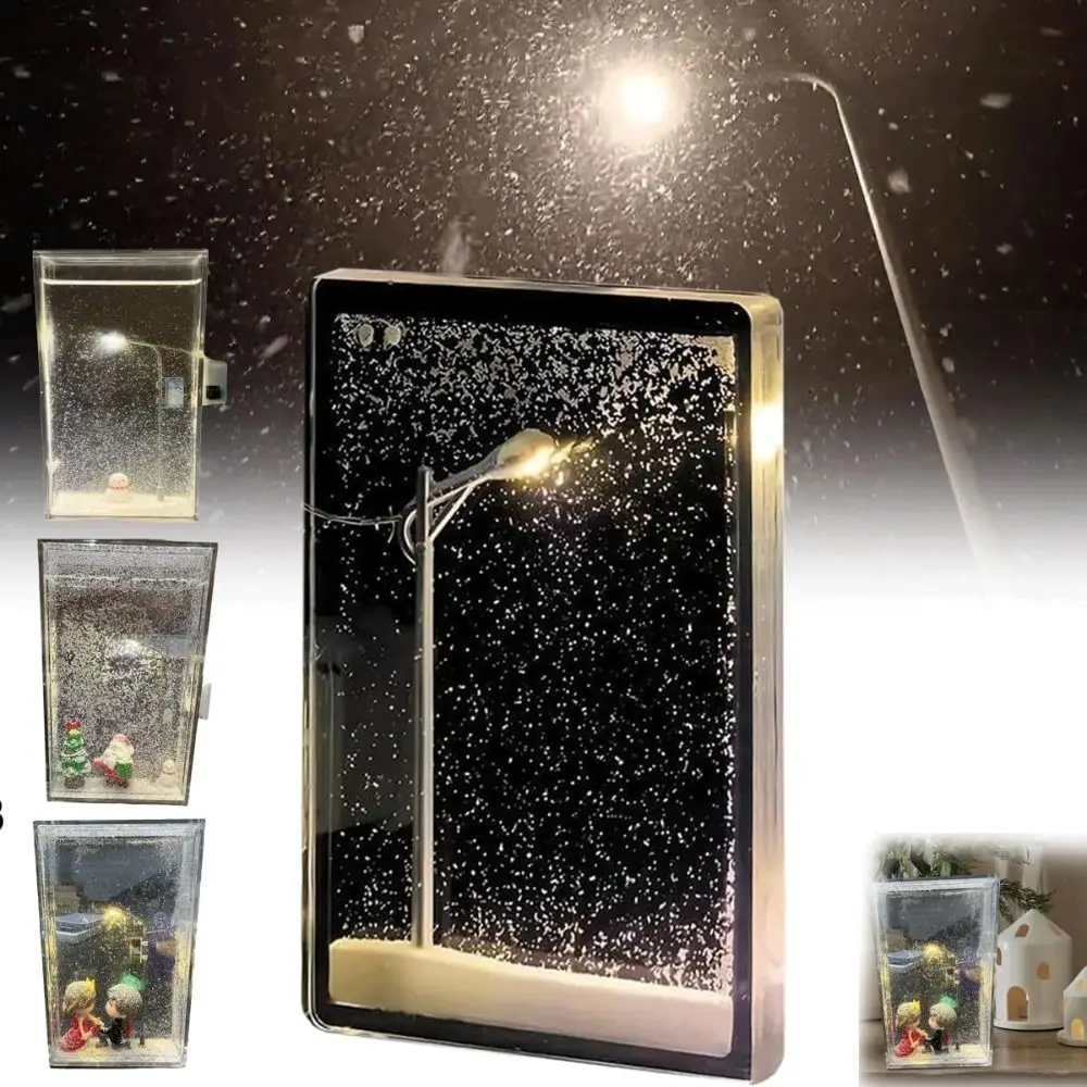 

Материалы «сделай сам», снежная сцена, ночник, рождественский декор ручной работы, уличная струящаяся лампа со снеговиком, настольный декор