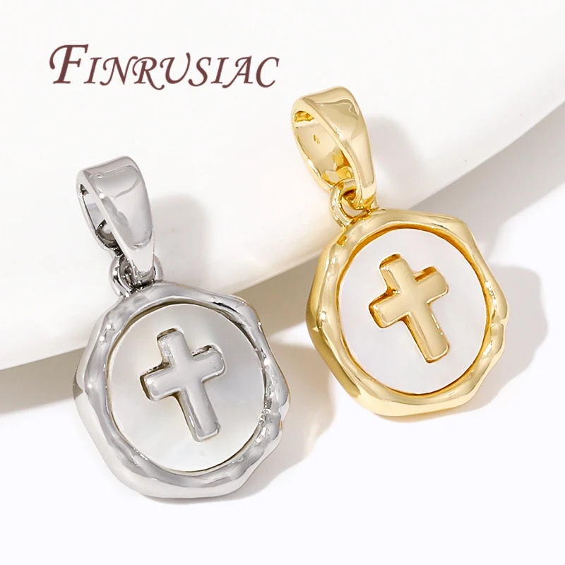 18K Real Gold Plated Jesus Cross Pendants For Necklace,Metal Charms For Jewelry Making Supplies DIY Accessories