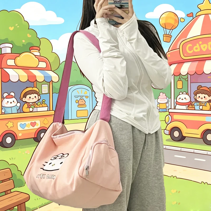 

Hellokittys Travel Bag Cartoon Anime Water Proof Luggage Shoulder Bag Crossbody Storage Bags for Woman Oxford Cloth