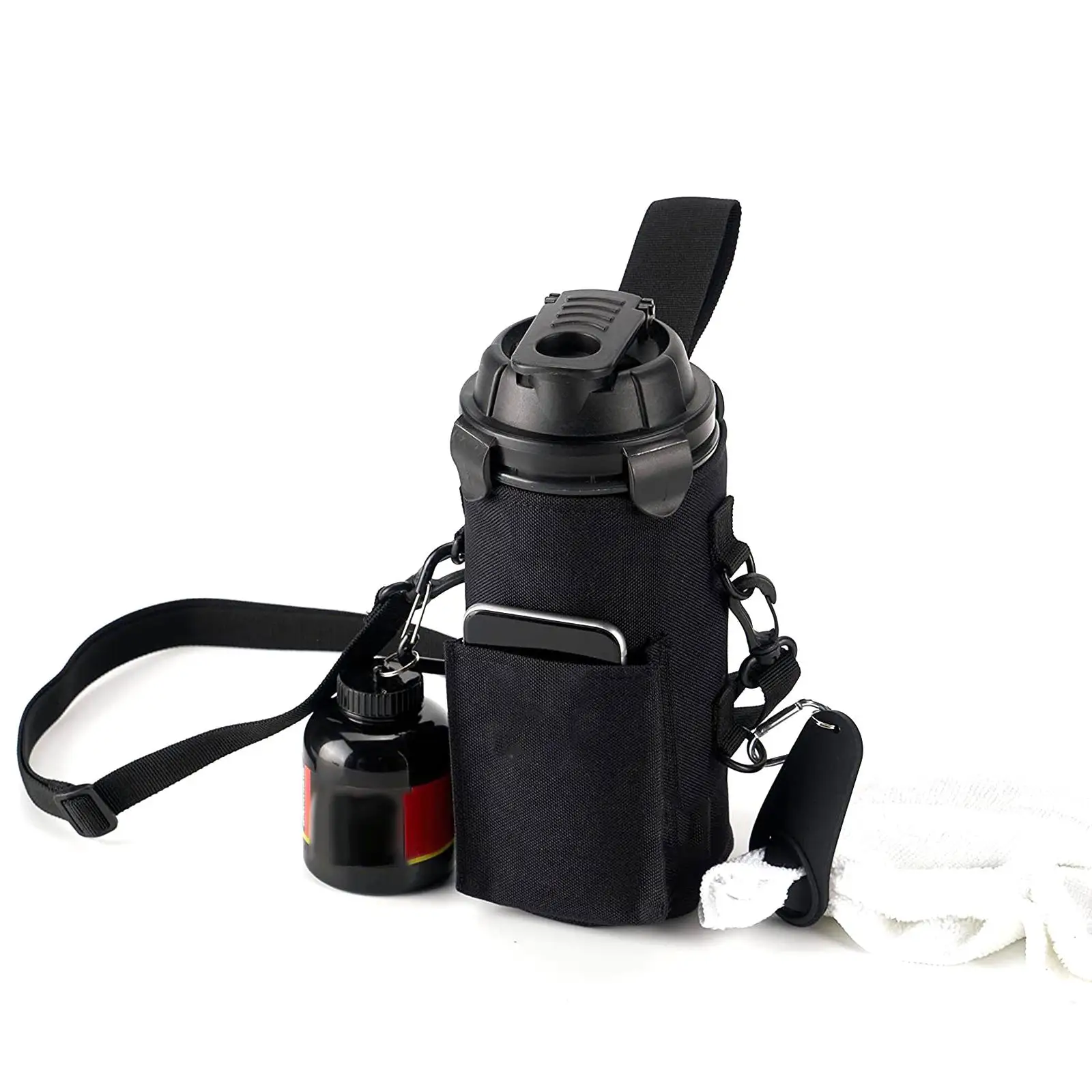 Bolsa magnética de gimnasio pequeña para hombres bolsa de botella de agua para deportes de viaje de fitness