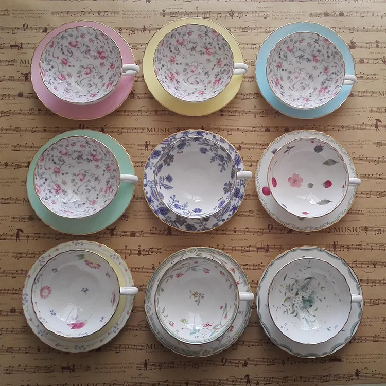 160ML Tea Cup Set European Style Bone China Coffee Cup High Grade Afternoon Tea Cups Creative Ceramic Tea Set Tea Set Cup