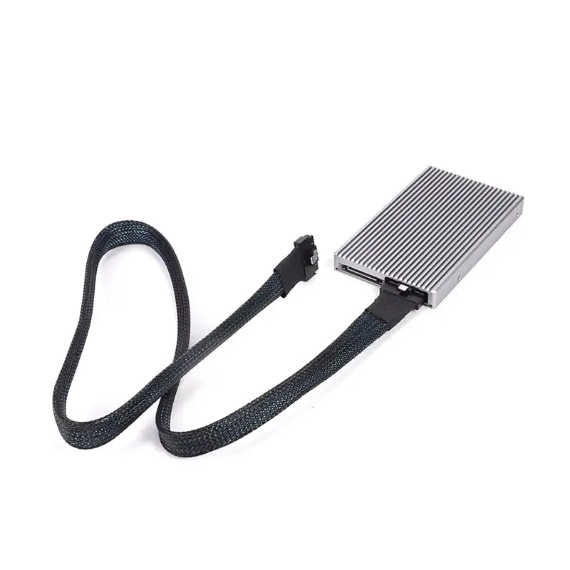 

Efficient MCIO To 2 M. 2 2280 Nvme Adapter Board With A-B Cable 75Cm For Motherboard External Graphics Card GPU 2.5" HDD Heatsin