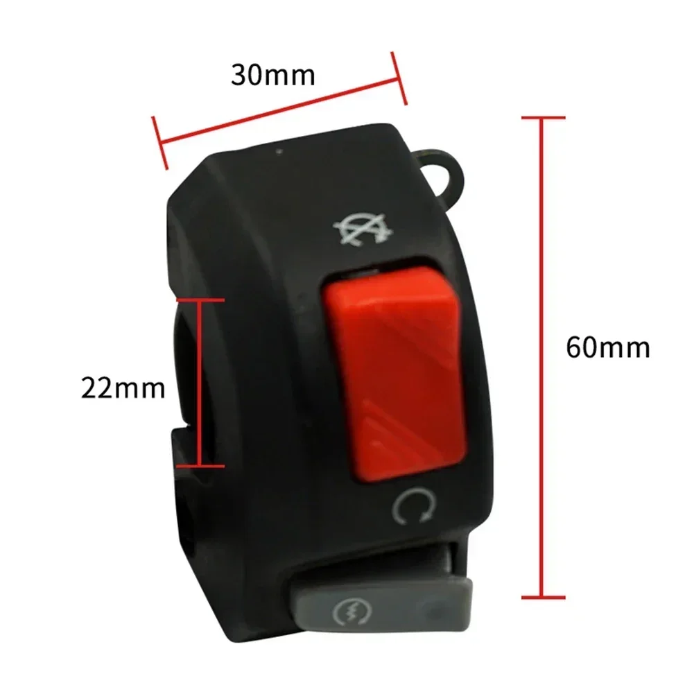 Universal Motorcycle Handlebar Flameout Switch Connector ON OFF Moto Light Switch Button For Scooter Motorbike Acessories