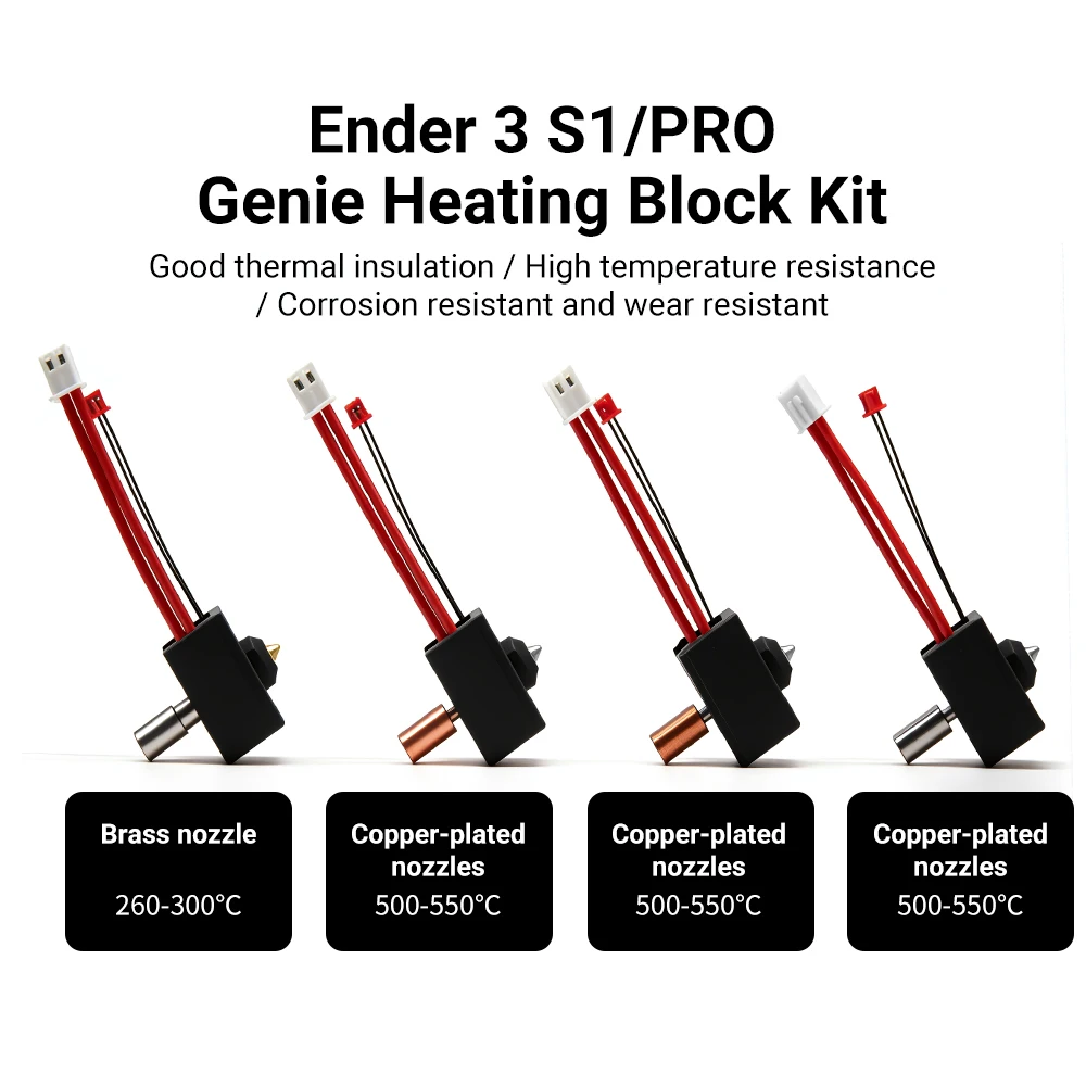 

Высокотемпературная печать Sprite Extruder Hotend сопло 0,4 мм для Ender 3 S1/S1 Pro CR 10 Smart Pro Hotend Kit