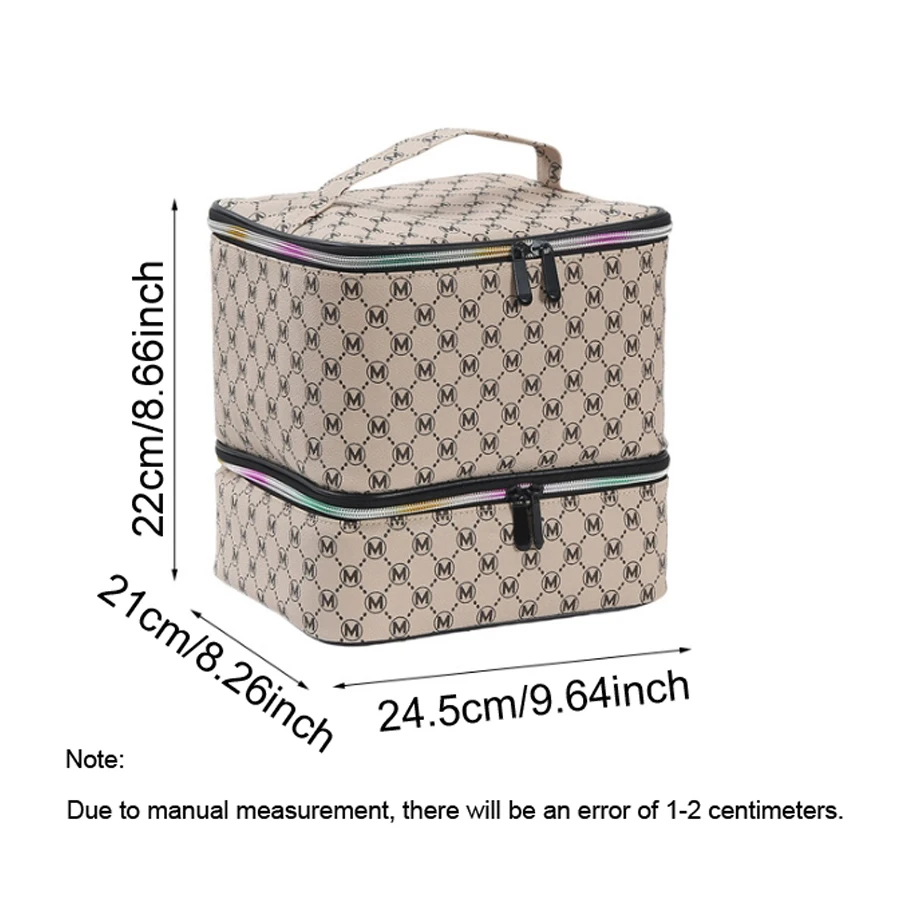 Nail Polish Storage Bag Manicure Protective Tool Bouble-layer Elevated Design Makeup Bag Large Capacity Portability Cosmetic Box