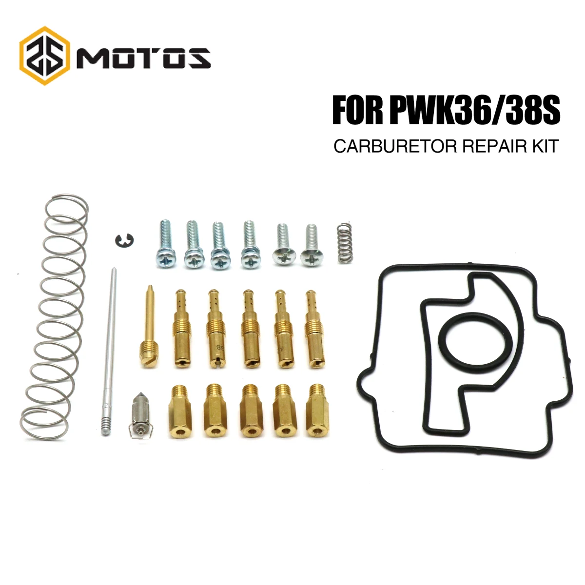 ZS MOTOS PWK 36S(AG) PWK 38S(AG) Carburetor Repair Kit With Spring Gaskets Idle Jet Needle Mixture Screw For 250EXC YZ125 150SX