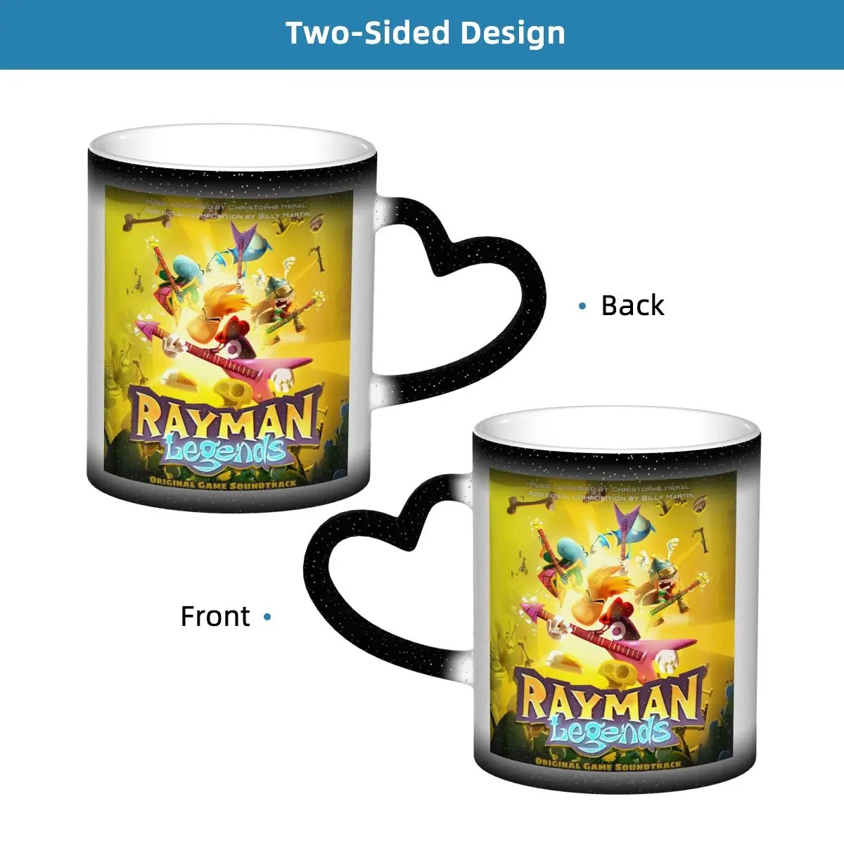 كوب ألعاب كرتونية Rayman Legends، أكواب قهوة سيراميك مضحكة، أكواب شاي، كوب حليب، أدوات للشرب هدية للأصدقاء