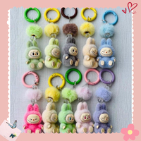 Mini Cartoon Labab series key chains, plush exquisite and cute doll gifts, Diy pendant accessories, decorative Kawaii toy gifts