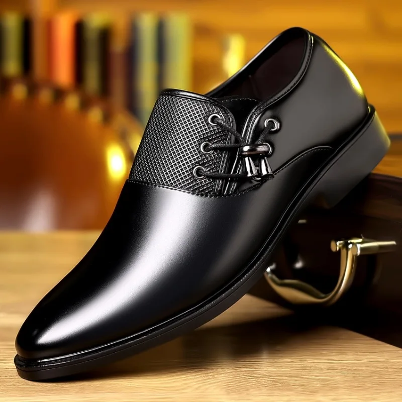 

Mens Leather Shoes Fashion Business Dress Shoe Italian Oxford Leather Shoes for Men Slip-on Loafers Luxury Wedding Shoes for Men