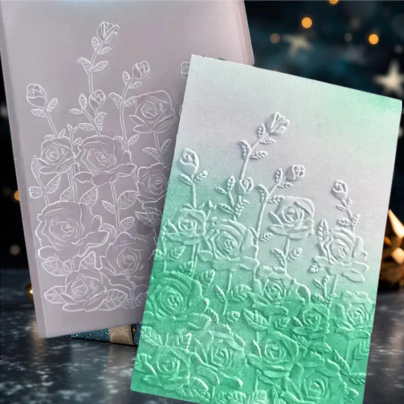 The Best-Selling 3D embossing Folders,Blooming Rose Jungle,DIY Crafts,Supplies,Photo Albums,Decoration Cards,Backgrounds