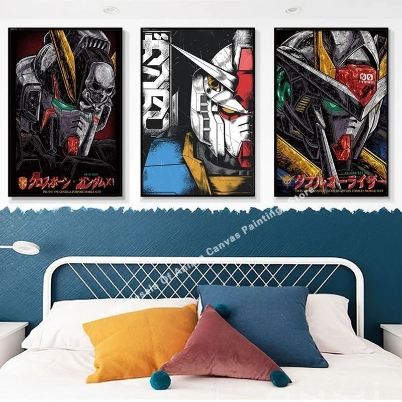 Gundam Decorative Painting Poster Mech Dormitory Esports Room Hanging Painting Bedroom Sofa Background Wall Decorative Painting