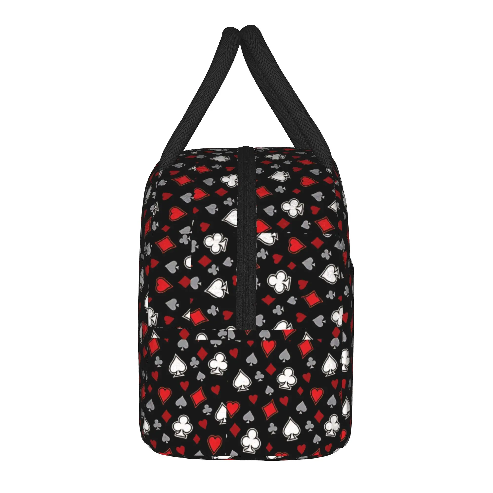Vintage Casino Poker Gambling Chips Pattern Insulated Lunch Bag High Capacity  Meal Container Cooler Bag Tote Lunch Box Office