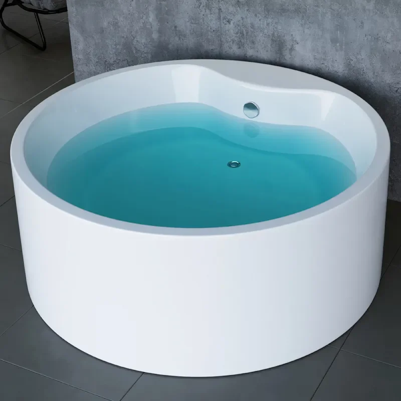 for Round Bathtub Massage Household Independent Deep Bubble Seamless Integrated Acrylic Bathtub Hotel Engineering B B
