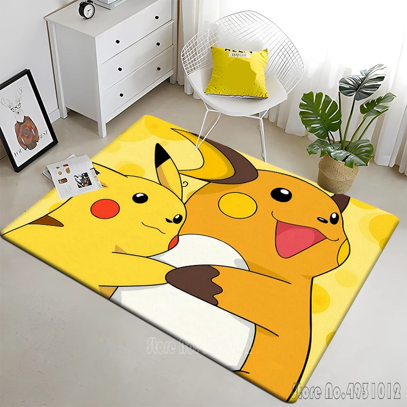

Детский ковер с 3D принтом в стиле аниме «Покемон Пикачу», ковер для гостиной, спальни, декор для маленьких детей, противоскользящий коврик для ползания