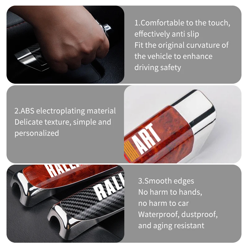 Car Logo Hand Brake Protector Cover Anti-Slip Handbrake Guard Case Decoration For Mitsubishi Lancer Outlander Pajero ASX EX L200