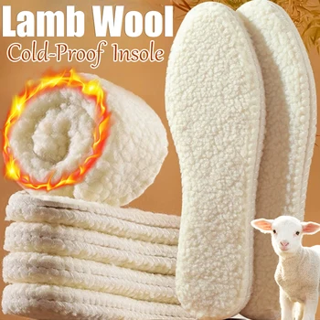 남녀공용 양털 깔창, 따뜻한 깔창, 부드러운 양모 두꺼운 신발패드, 캐시미어 신발 삽입, 보온 신발 패드, 겨울, 2 개, 6 개