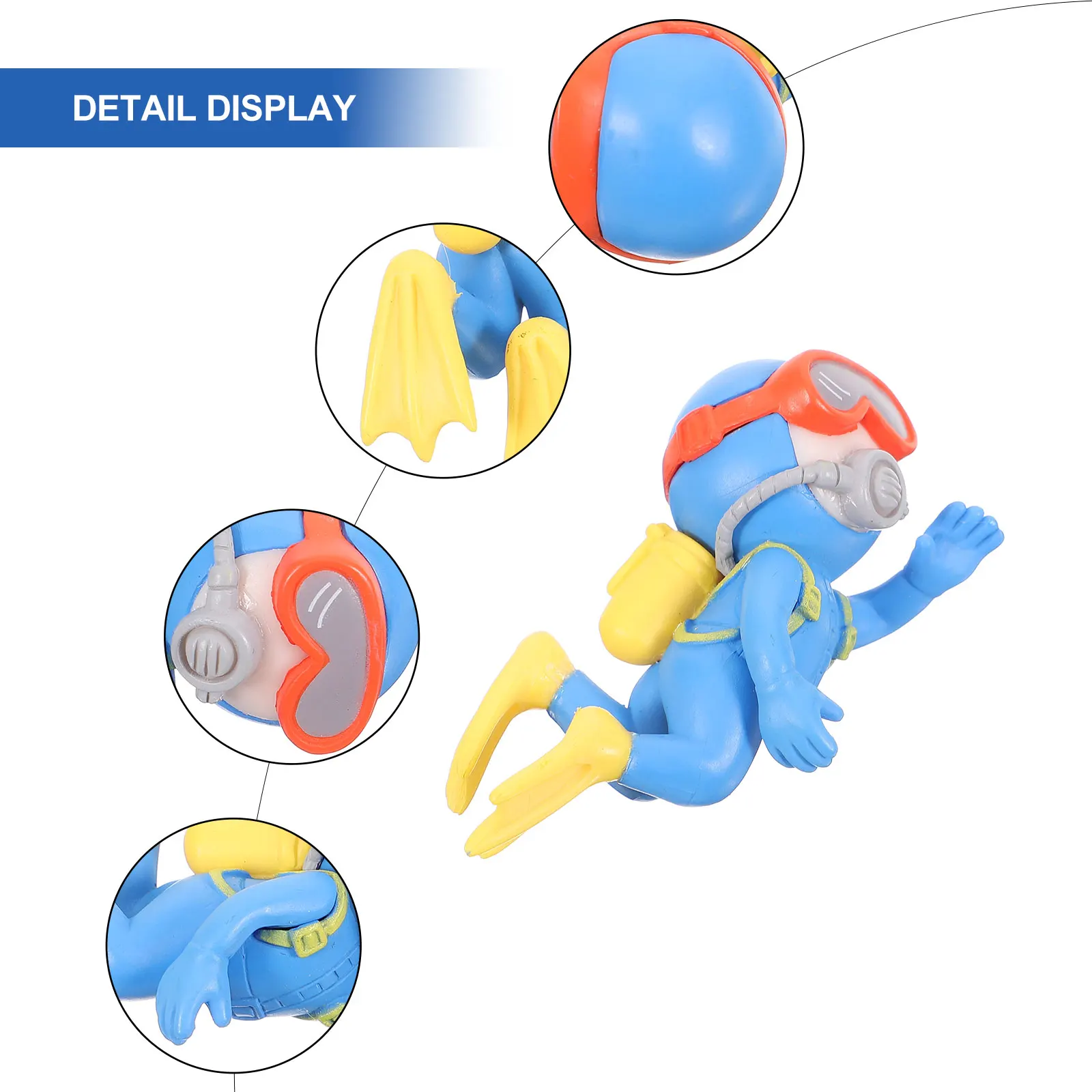 

Diver Decoration for Aquarium Resin Safe Cartoon Float Fish Tank Accessories Underwater Realistic Crafts Sewing