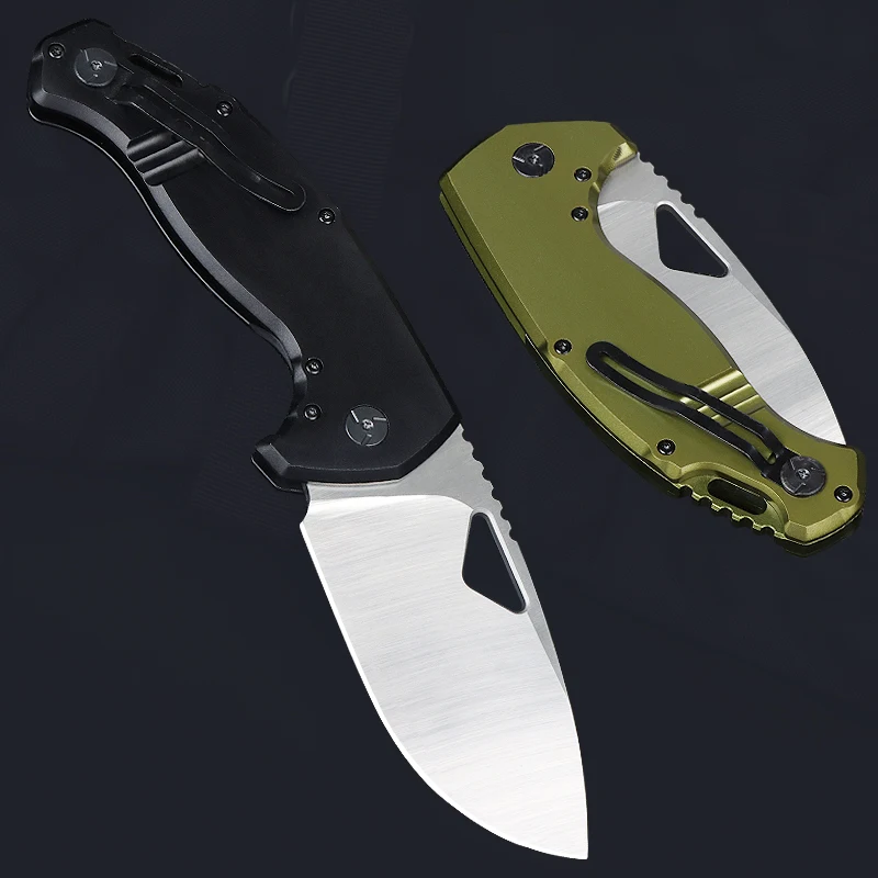 

A new multifunctional folding knife with aluminum handle, a sharp fruit knife for outdoor camping, mountain climbing, and rescue