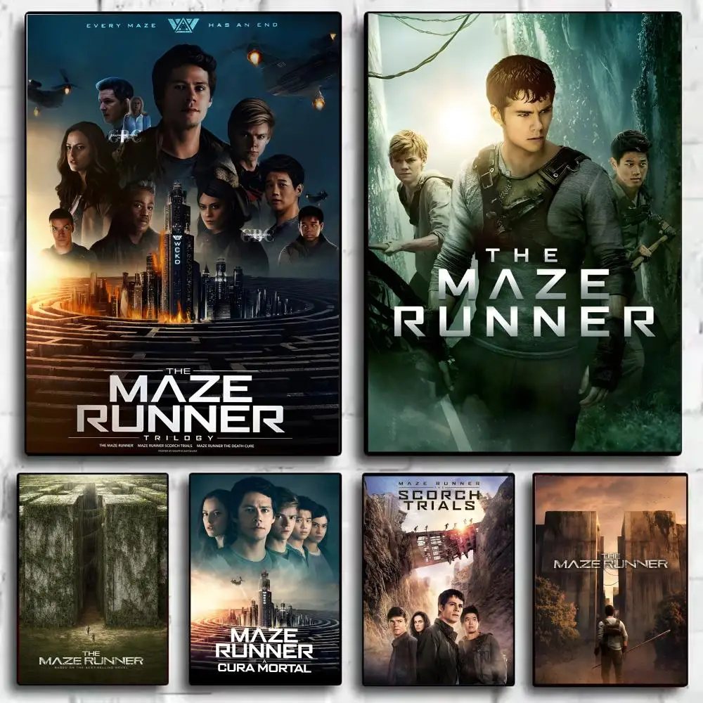 Movie The M-Maze Runner Poster Modern Minimalist Wall Art Prints for Bedroom Living Room Aesthetic Contemporary Decor Gift