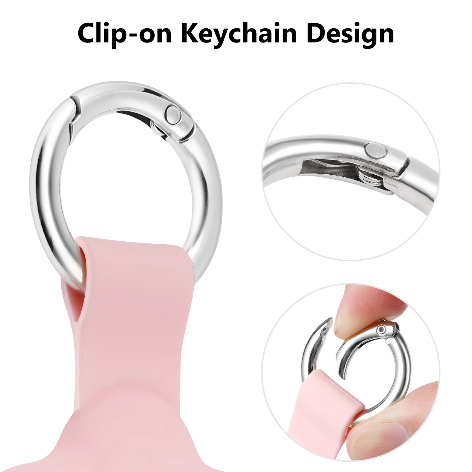 

4pcs Silicone Protective Case Shockproof Keychain Holder Compatible With Airtag Lightweight Tracker Cover For Car Key