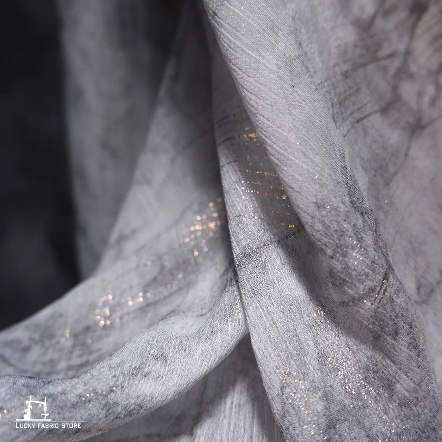 Marble, filigree, cracked, slightly transparent, summer light dress fabric, designer fabric