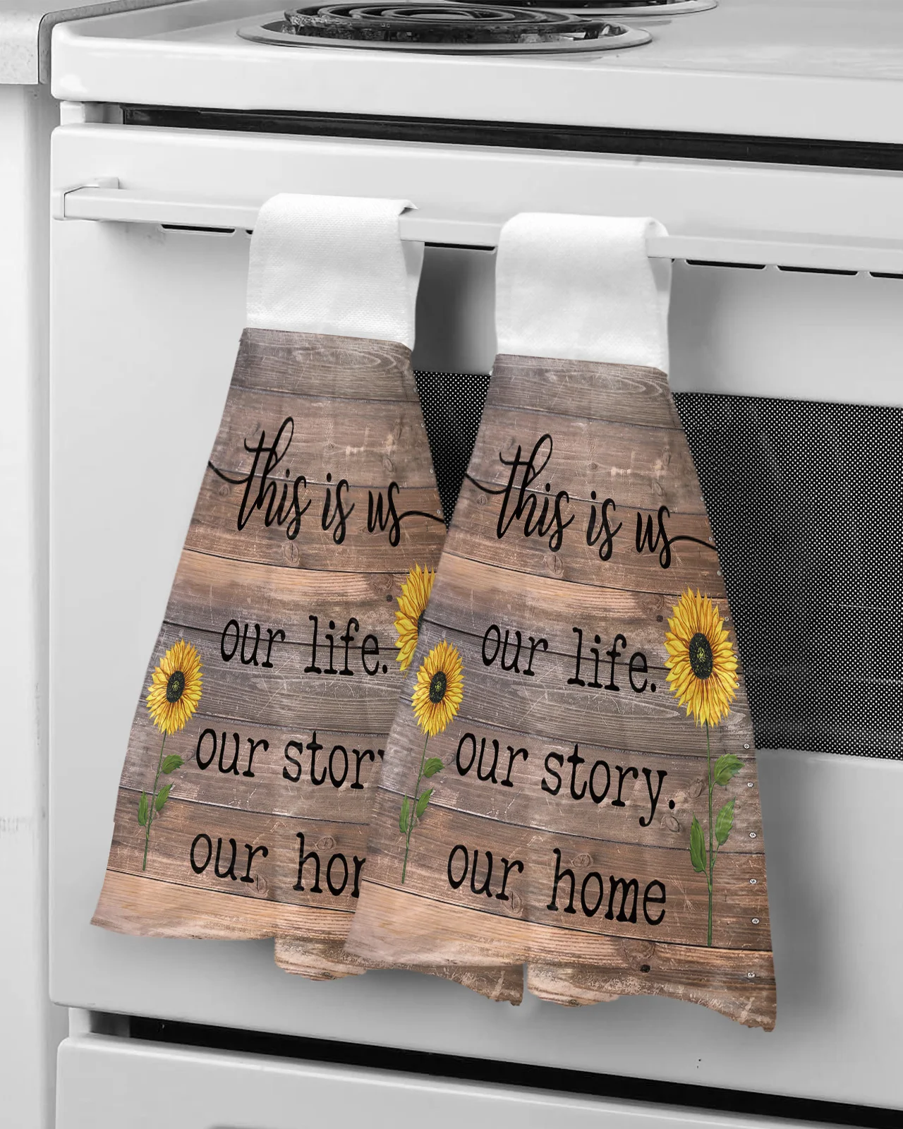 Country Farm Flower Sunflower Kitchen Hand Towel Strong absorbent Towel Washing Room Handkerchief Towel