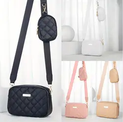 Ladies' Fashion Lingge Quilted Single Shoulder Slant Cross Mother Bag Mobile Phone Bag Wallet