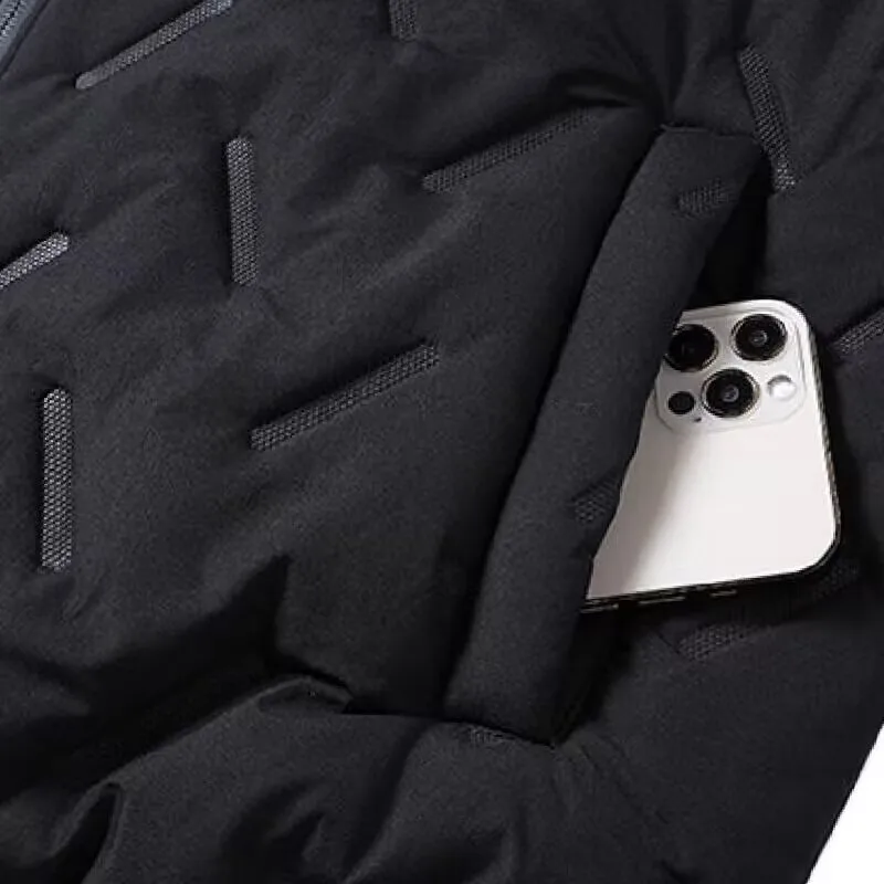 سترة رجالي مبطنة بالقطن بدون أكمام معطف رياضي وترفيهي نمط الشباب سترة لأزياء الشارع الشهير والراحة خفيفة الوزن