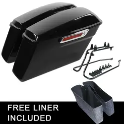 Motorcycle Hard Saddlebags Saddle Bags Conversion Brackets For Harley Softail Fatboy FLST 1984-2017