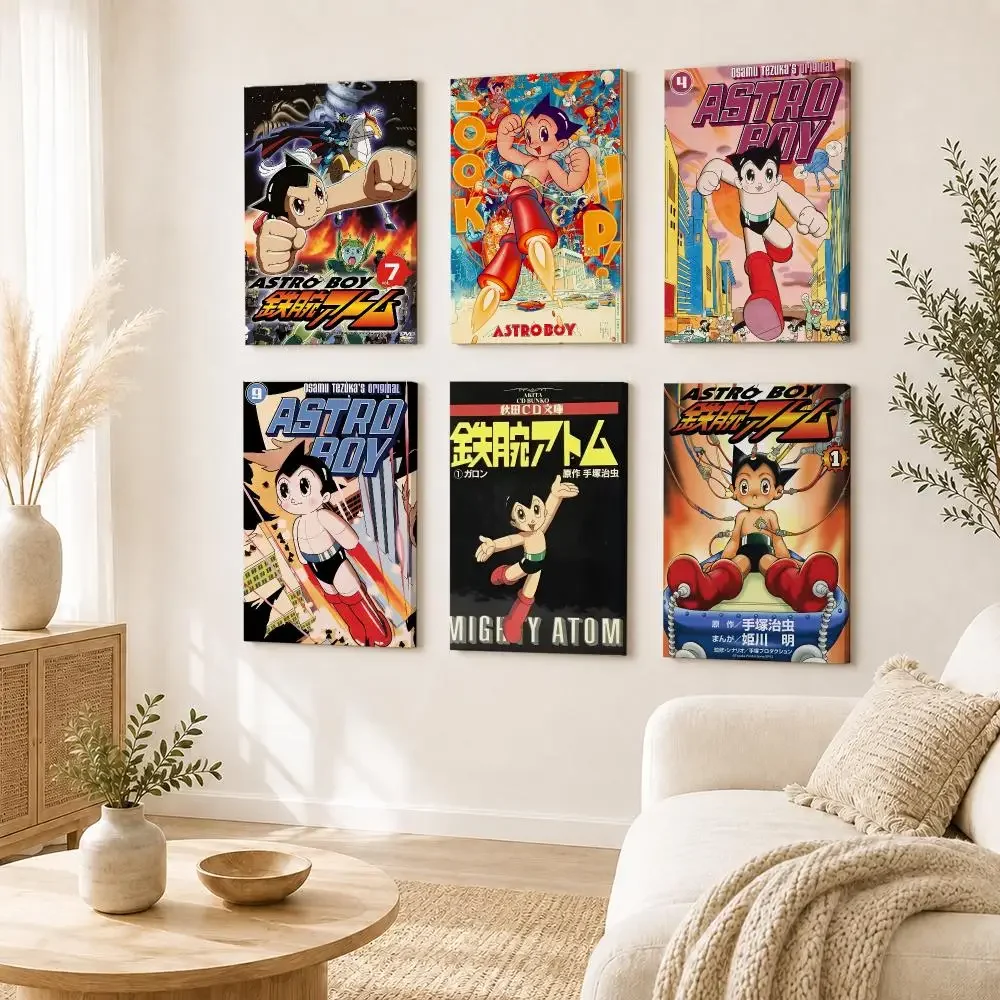 Mighty Atom Painting Calligraphy Framed Canvas Wall Art Print | Modern Poster | Home Hallway Decor